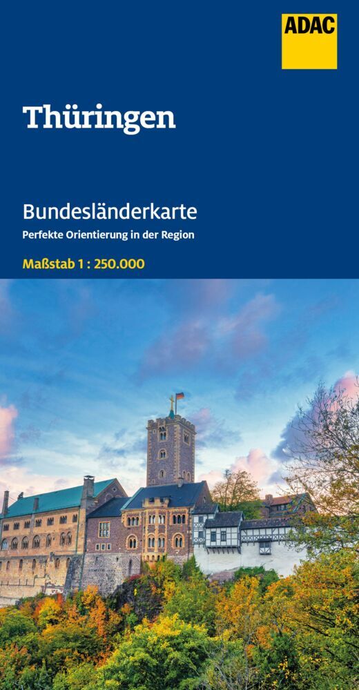 ADAC Bundesländerkarte Deutschland 08 Thüringen 1:250.000 main product photo