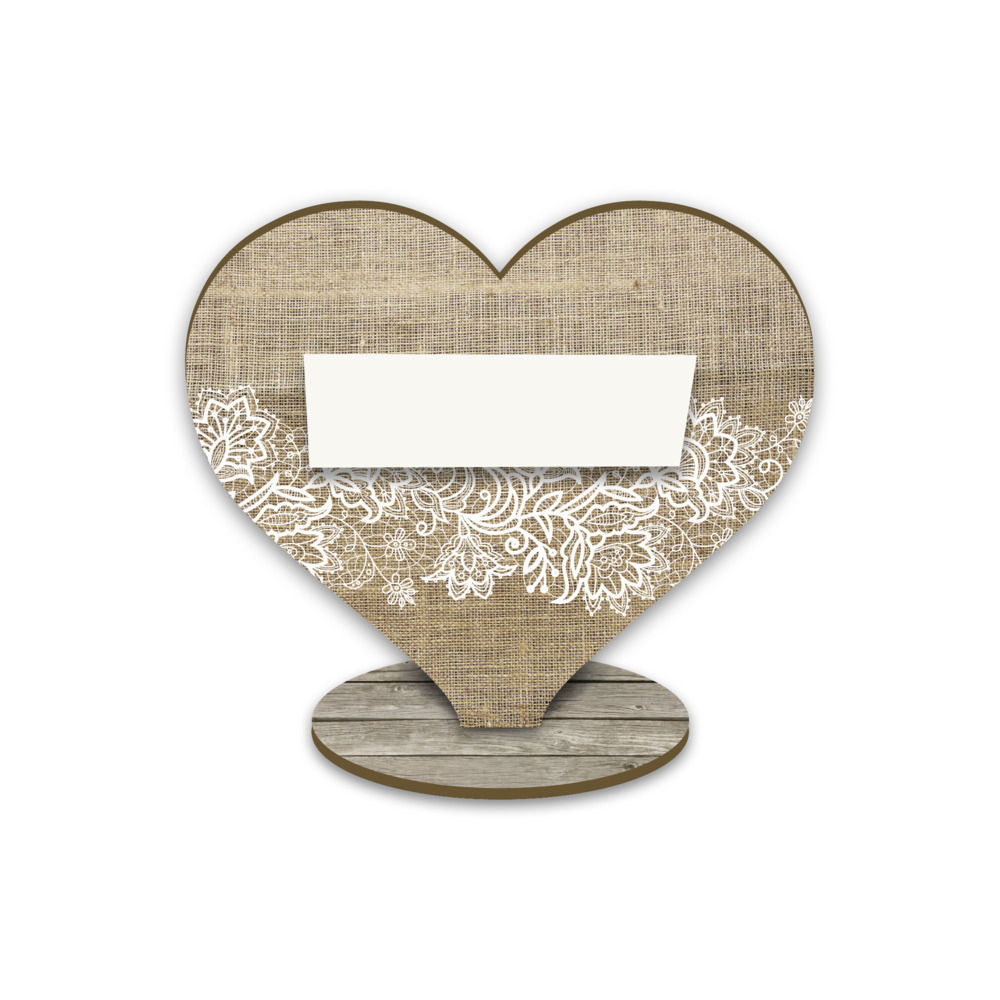 familiawedding 10 Tischkarten zur Hochzeit "Ja ich Will" Herz-Design main product photo