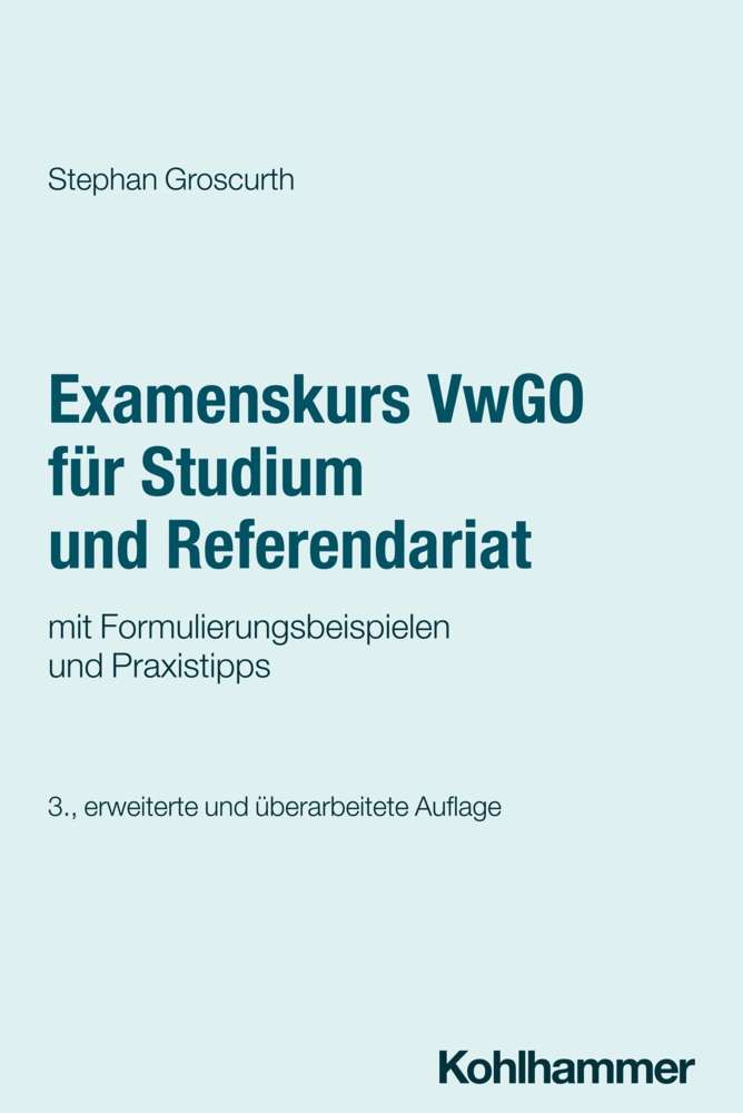 Examenskurs VwGO für Studium und Referendariat main product photo