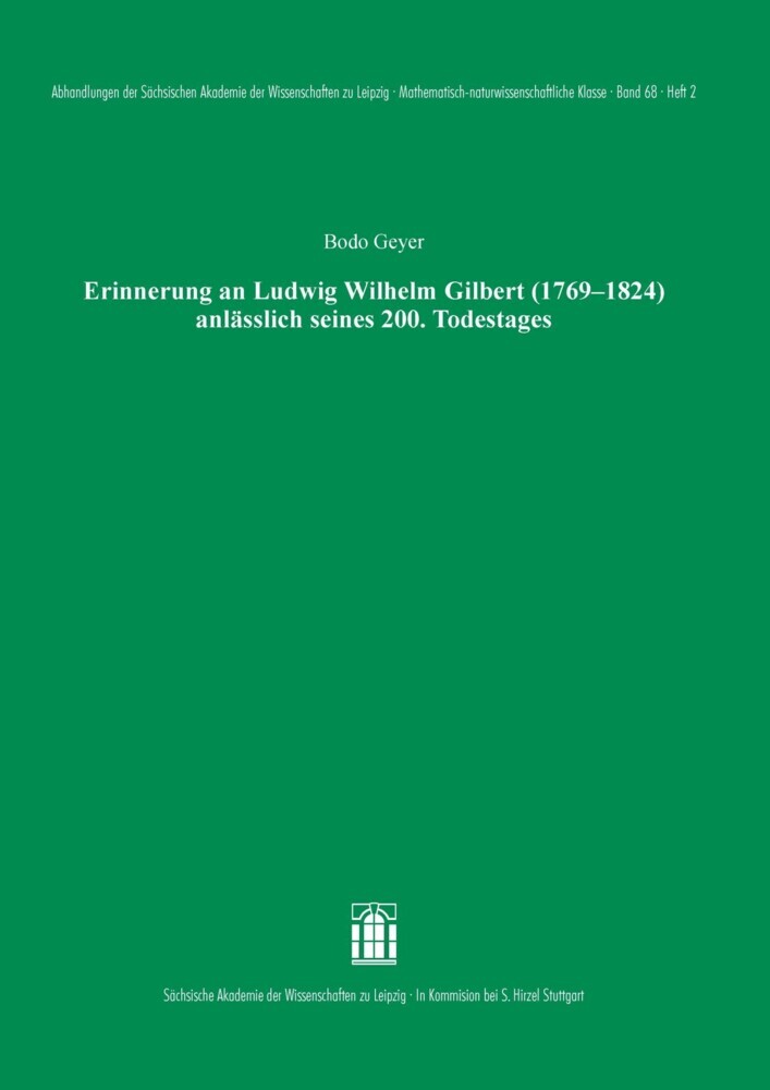 Erinnerung an Ludwig Wilhelm Gilbert (1769-1824) anlässlich seines 200. Todestages main product photo