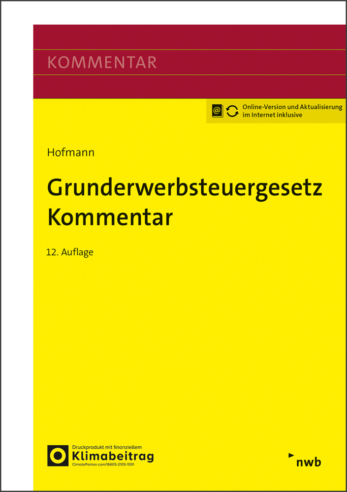 Grunderwerbsteuergesetz Kommentar main product photo