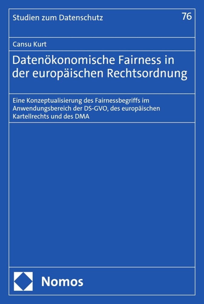 Datenökonomische Fairness in der europäischen Rechtsordnung main product photo