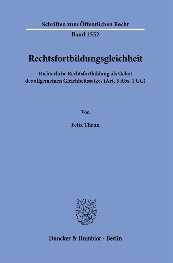 Rechtsfortbildungsgleichheit main product photo