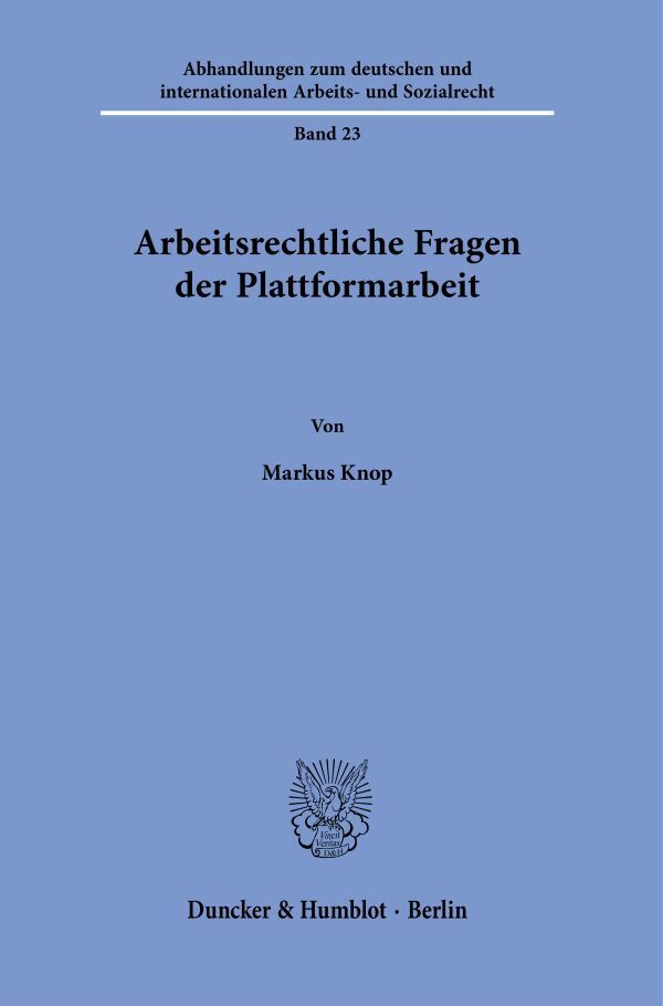 Arbeitsrechtliche Fragen der Plattformarbeit main product photo
