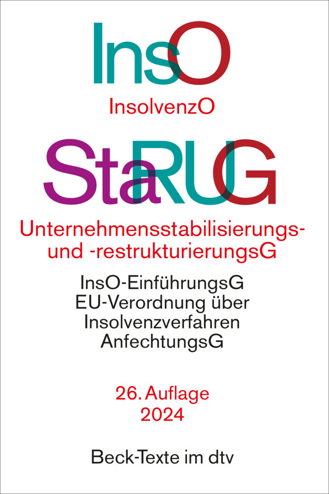 Insolvenzordnung / Unternehmensstabilisierungs- und -restrukturierungsgesetz main product photo