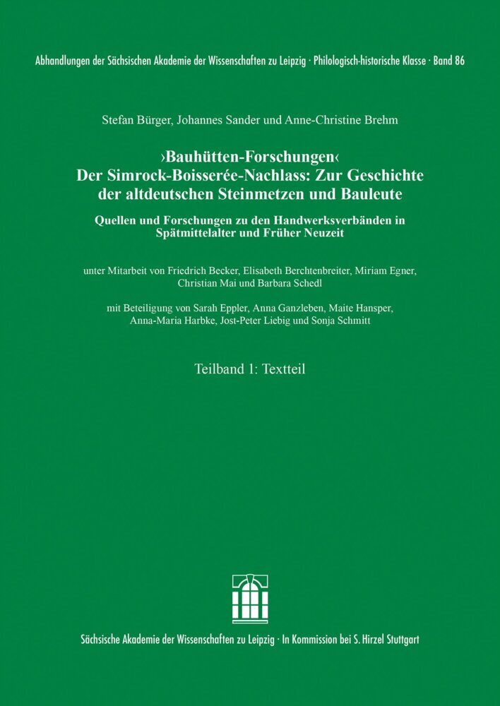 'Bauhütten-Forschungen'. Der Simrock-Boisserée-Nachlass main product photo