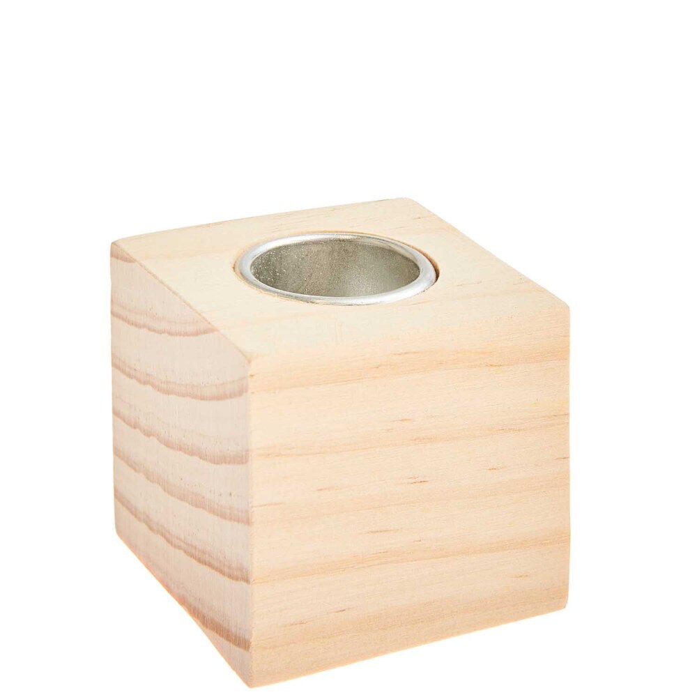 Kerzenhalter Würfel, 4,5 x 4,5 x 4,5 cm, FSC 100% main product photo