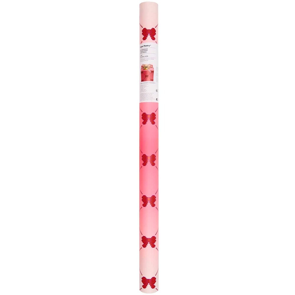 Geschenkpapier Pixel Schleifen, Neon Pink, FSC MIX main product photo