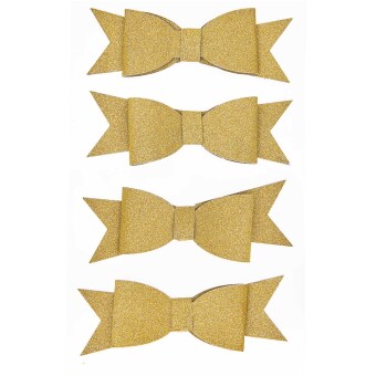 3D Sticker Schleifen, Gold, FSC MIX