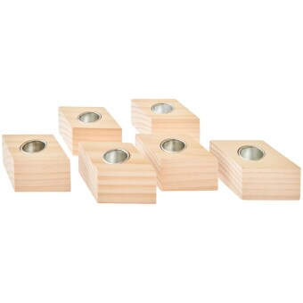 Mini Kerzenhalter Würfel, 3 x 3 x 3 cm, 4 Stück, FSC 100%
