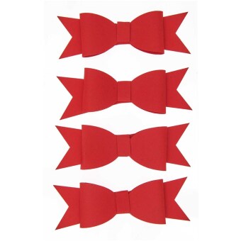 3D Sticker Schleifen, Rot, FSC MIX