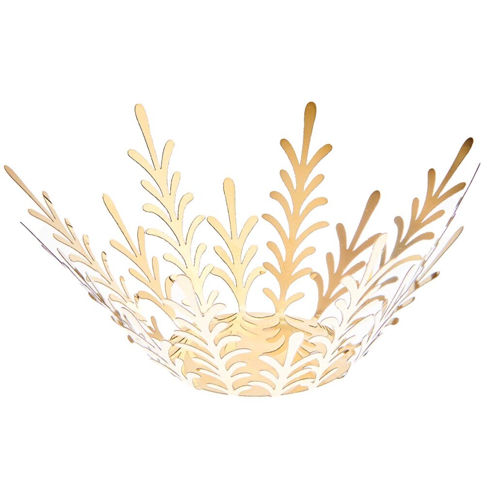 Metall-Teelichthalter Tannenzweige gold für Teelicht bis Ø 4,2 cm main product photo