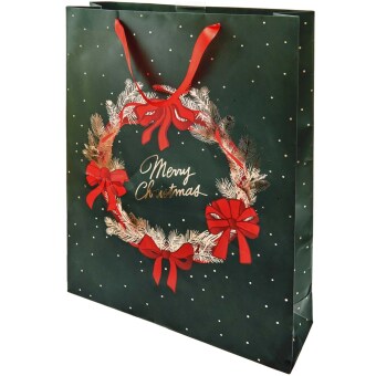 Geschenktüte Schleifen, Kranz, XL, FSC MIX