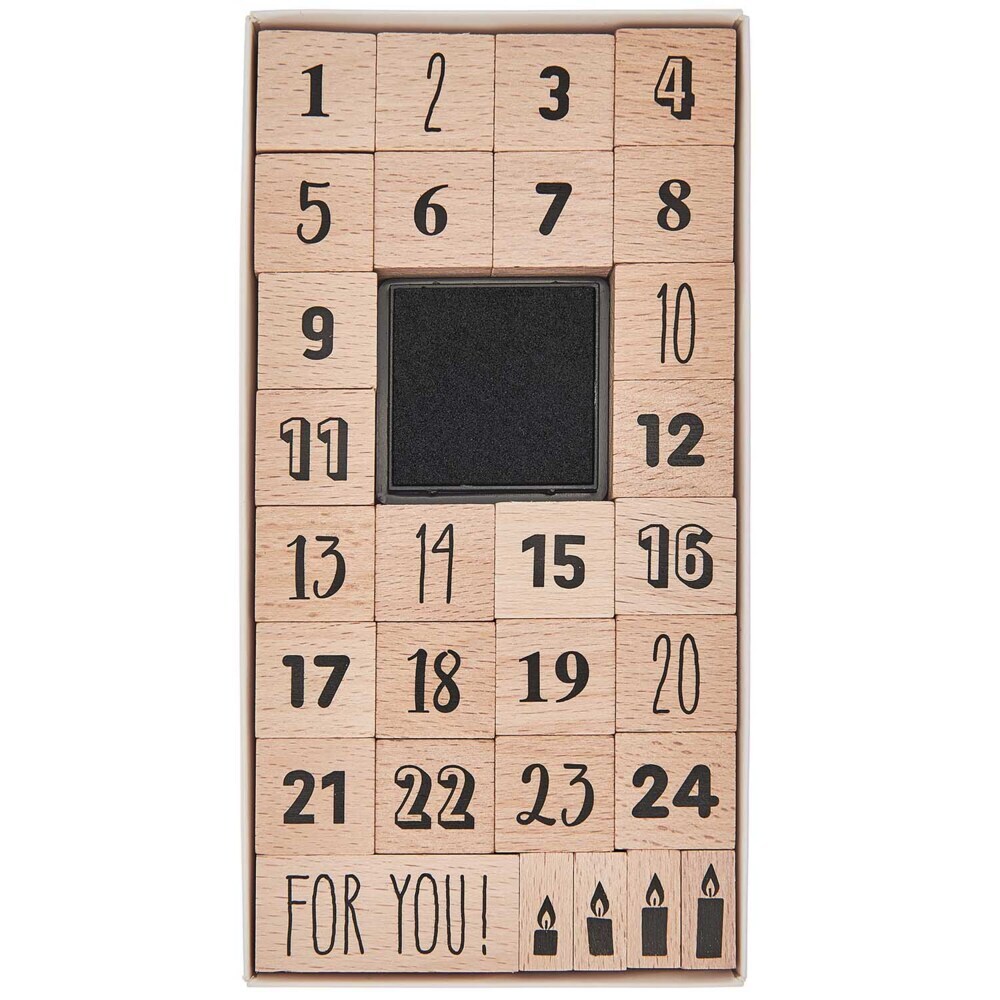Stempelset Adventskalenderzahlen, FSC 100% main product photo