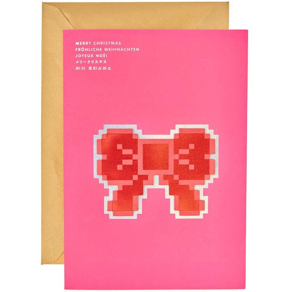 Card Set Bows, Pixels, FSC MIX, DIN A5, 6 Karten, 6 Umschläge main product photo