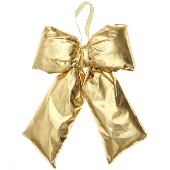 Weihnachtsschleife zum Hängen, gold, 36 x 25 x 6 cm