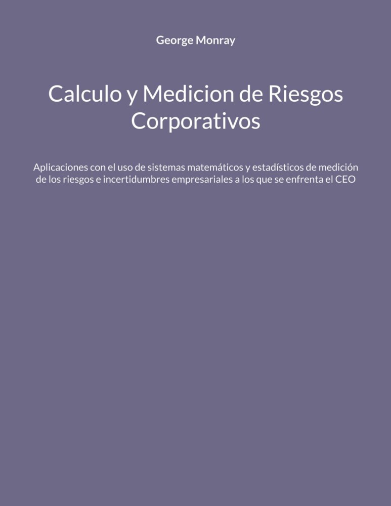 Calculo y Medicion de Riesgos Corporativos main product photo