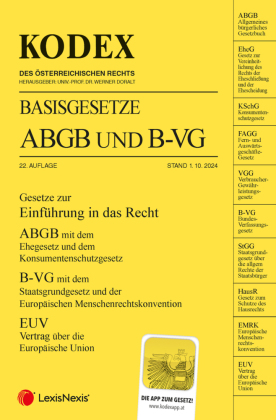 KODEX Basisgesetze ABGB und B-VG 2024/25 - inkl. App