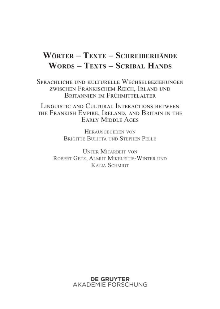 Wörter - Texte - Schreiberhände / Words - Texts - Scribal Hands main product photo