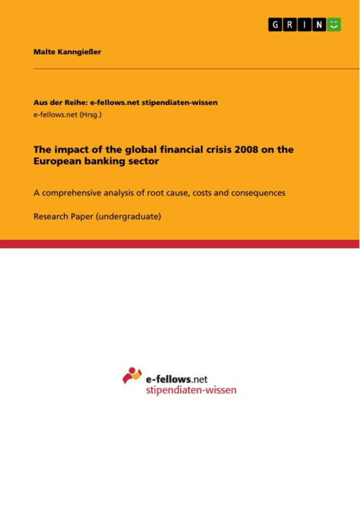 The impact of the global financial crisis 2008 on the European banking sector main product photo