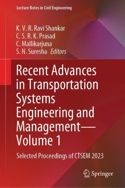 Recent Advances in Transportation Systems Engineering and Management-Volume 1 main product photo