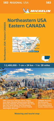 Northeastern USA, Eastern Canada - Michelin Regional Map 583