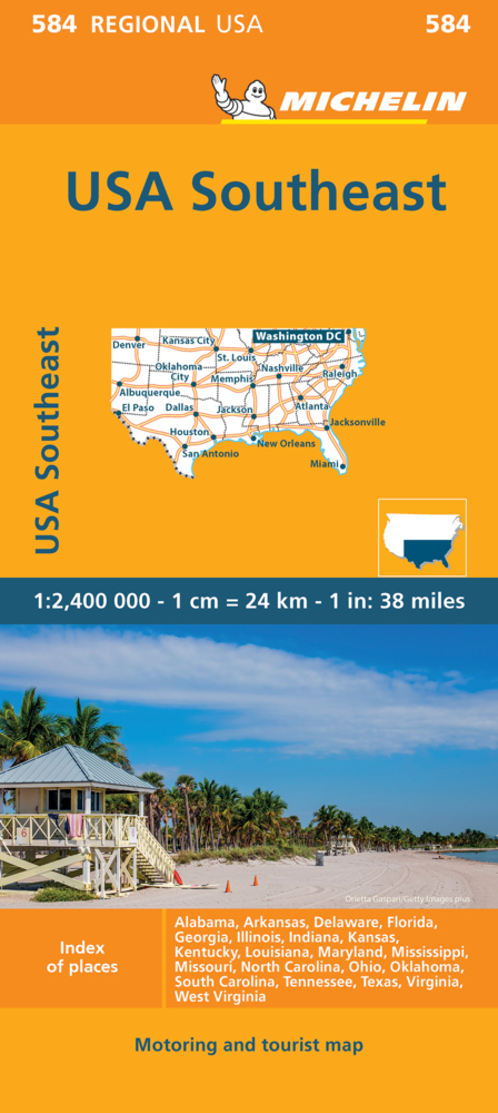 Southeastern USA - Michelin Regional Map 584 main product photo