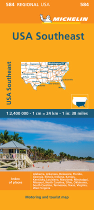 Southeastern USA - Michelin Regional Map 584