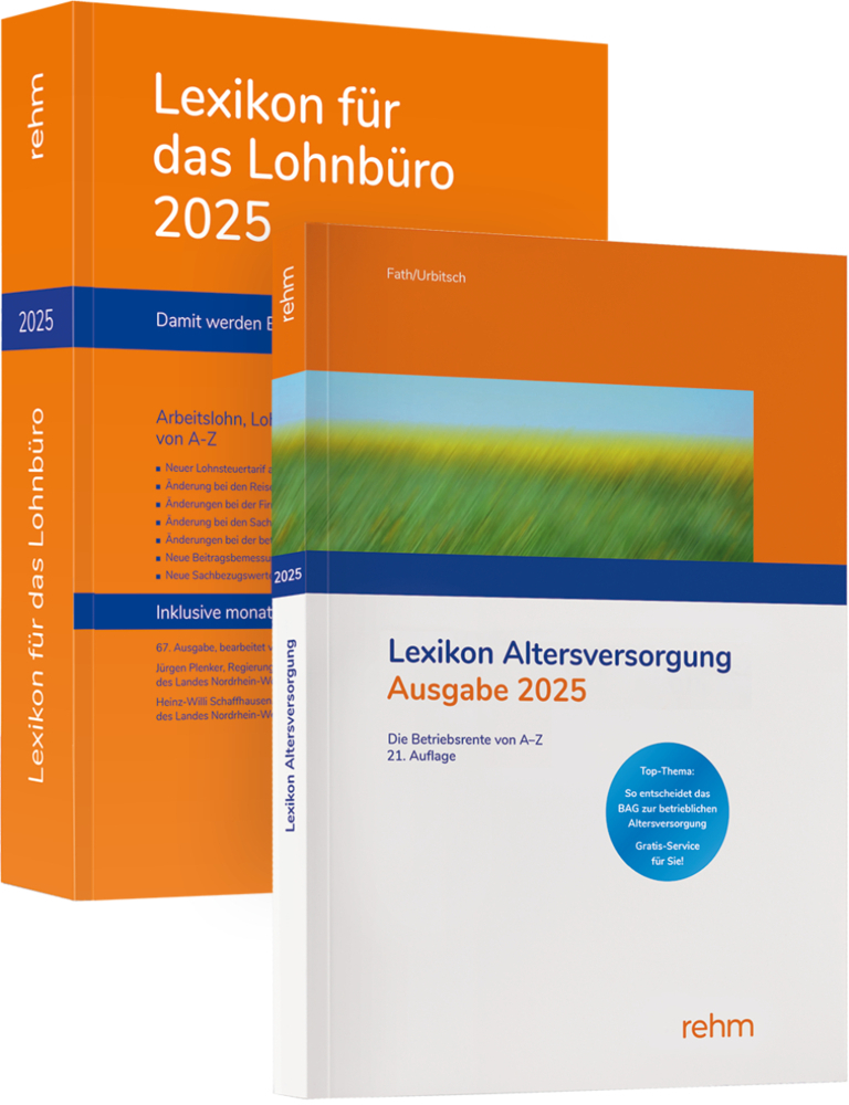 Buchpaket Lexikon für das Lohnbüro und Lexikon Altersversorgung 2025 main product photo
