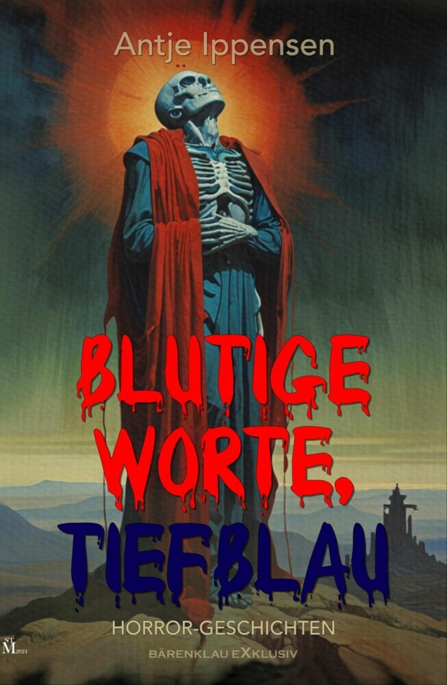 Blutige Worte, tiefblau main product photo