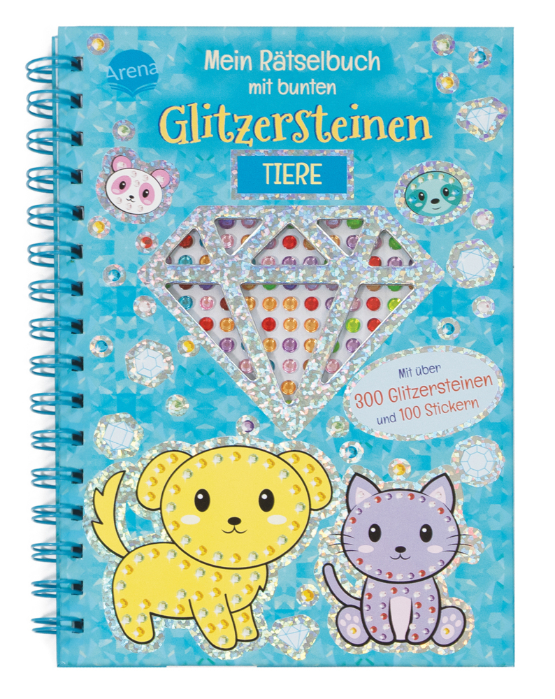Mein Rätselbuch mit bunten Glitzersteinen. Tiere main product photo