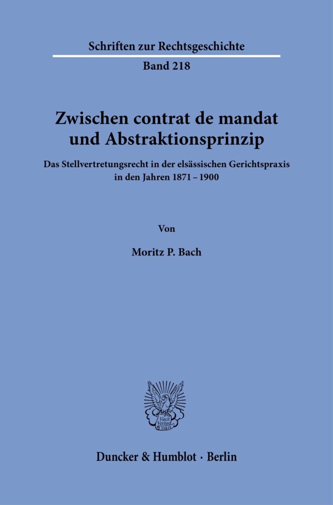 Zwischen contrat de mandat und Abstraktionsprinzip. main product photo