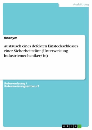 Austausch eines defekten Einsteckschlosses einer Sicherheitstüre (Unterweisung Industriemechaniker/-in)