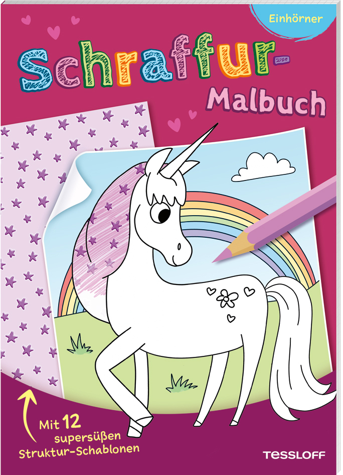 Schraffur-Malbuch. Einhörner main product photo