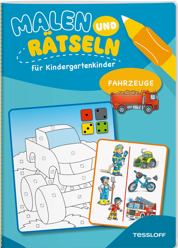 Malen und Rätseln für Kindergartenkinder. Fahrzeuge main product photo