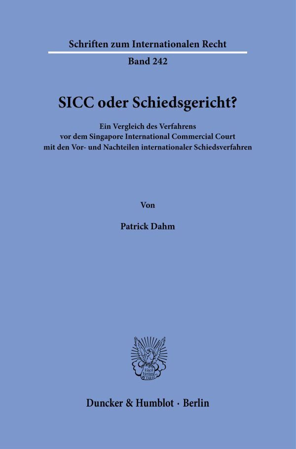 SICC oder Schiedsgericht? main product photo