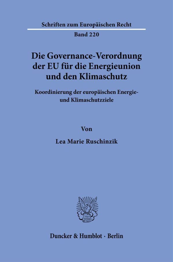 Die Governance-Verordnung der EU für die Energieunion und den Klimaschutz main product photo