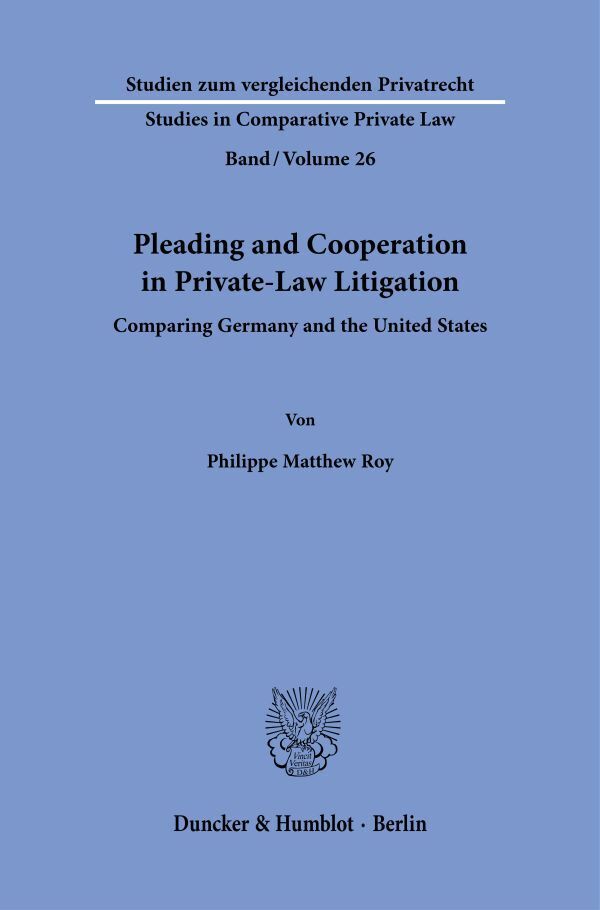 Pleading and Cooperation in Private-Law Litigation main product photo