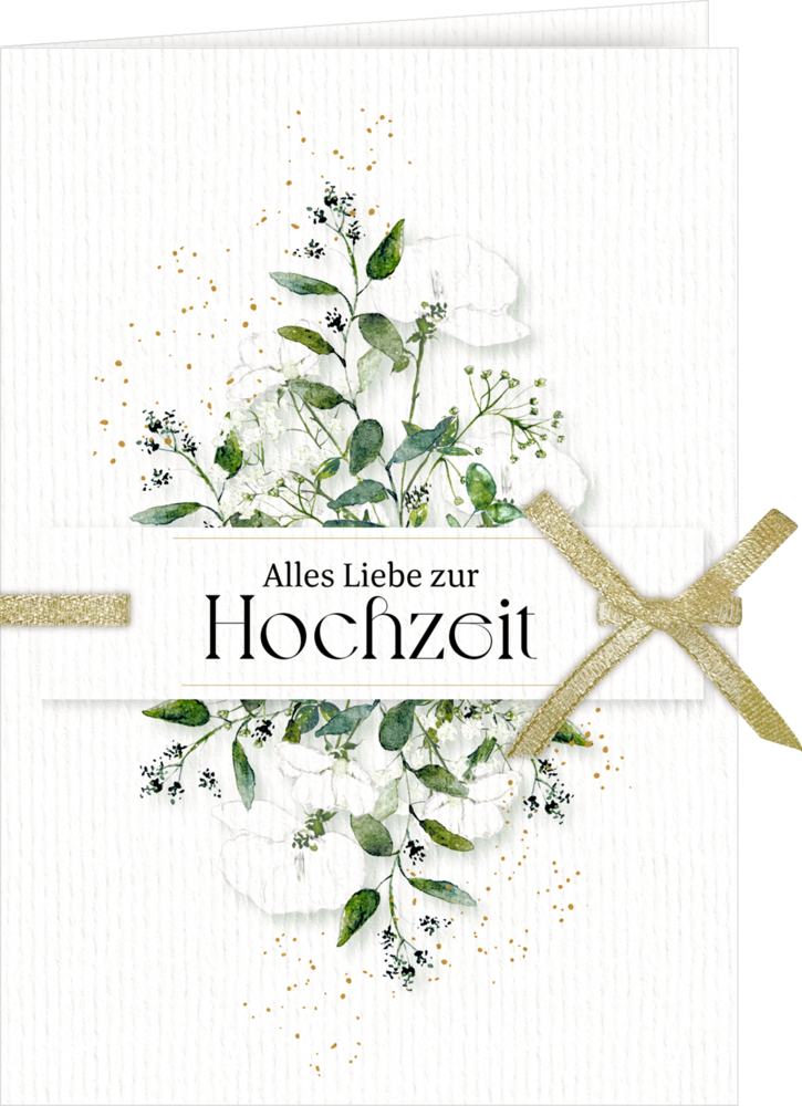 Grußkarte mit Kuvert - Alles Liebe zur Hochzeit main product photo
