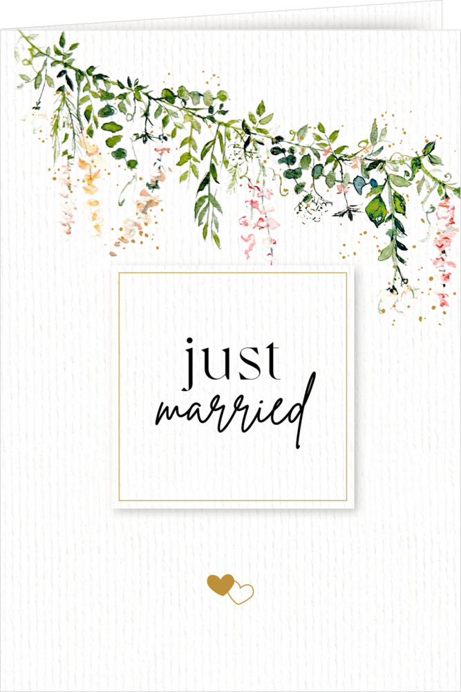Grußkarte mit Kuvert - just married main product photo