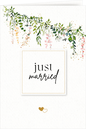 Grußkarte mit Kuvert - just married