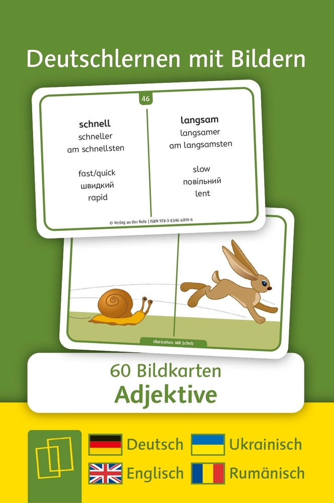 Adjektive - Deutsch, Englisch, Ukrainisch und Rumänisch main product photo
