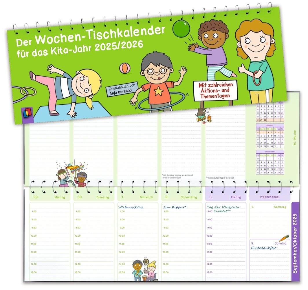 Der Wochen-Tischkalender für das Kita-Jahr 2025/2026 main product photo