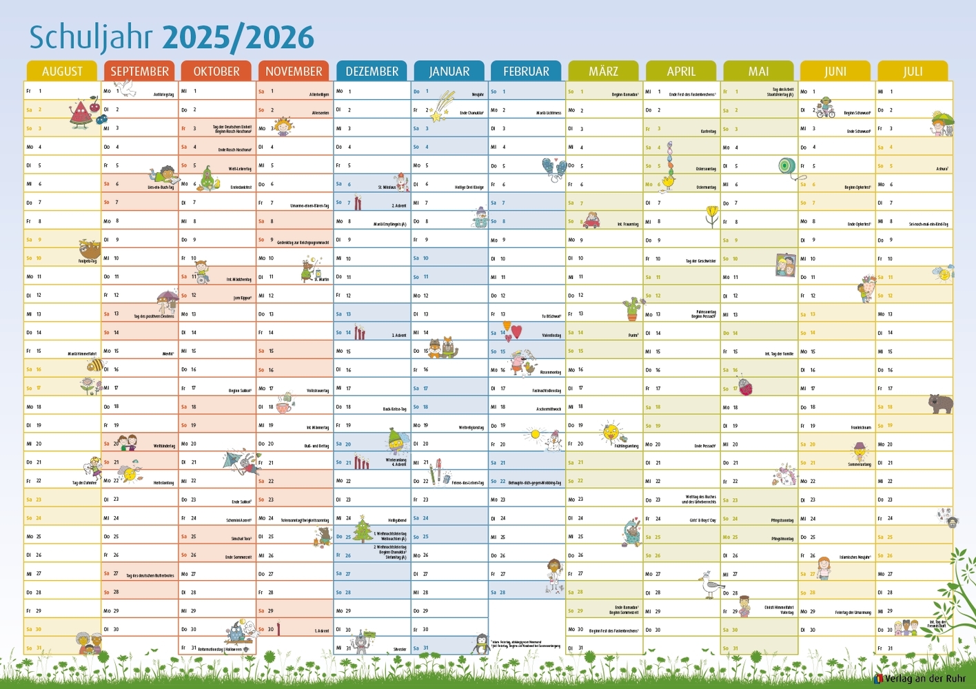 Der Schuljahres-Wandkalender 2025/2026, A1 main product photo