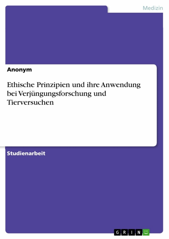 Ethische Prinzipien und ihre Anwendung bei Verjüngungsforschung und Tierversuchen main product photo