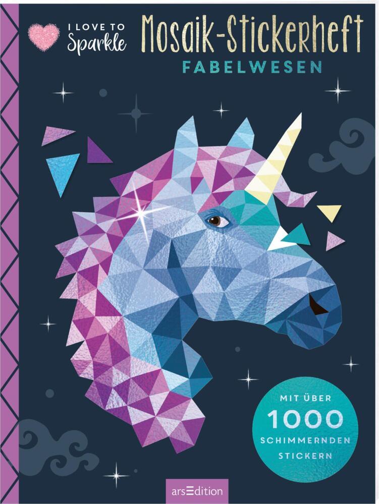 I Love to Sparkle - Mosaik-Stickerheft Fabelwesen main product photo