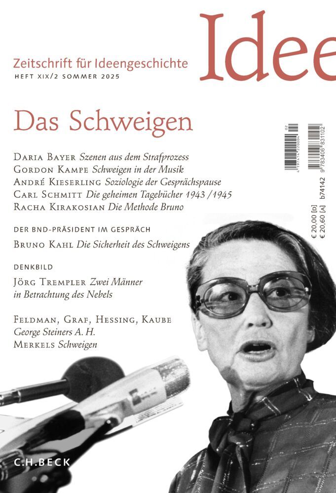Zeitschrift für Ideengeschichte Heft XIX/2 Sommer 2025 main product photo