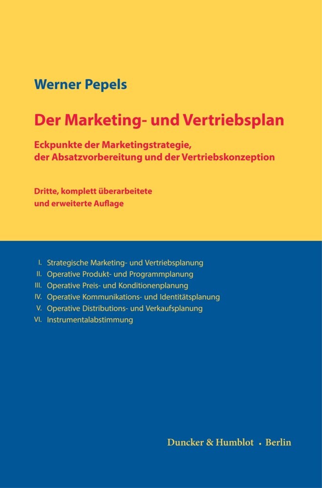 Der Marketing- und Vertriebsplan. main product photo