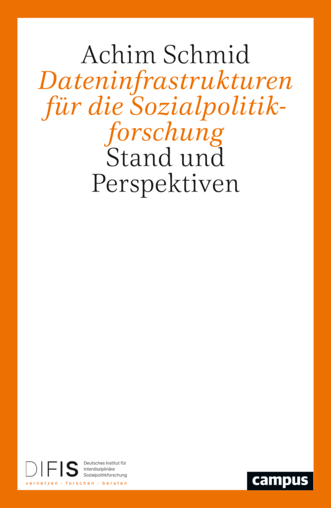 Dateninfrastrukturen für die Sozialpolitikforschung main product photo