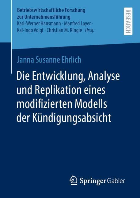 Die Entwicklung, Analyse und Replikation eines modifizierten Modells der Kündigungsabsicht main product photo